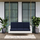 Amish Casual Rockford Daybed Swing Package with Included Cushions, Lounge, Pure White Paint