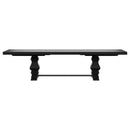 Florence 126-inch Extension Dining Table Distressed Black