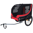 Large Folding Bike Trailer for Dogs – 120LB Capacity All-Terrain Pet Carrier, Durable Steel Frame for Cycling, Jogging, Camping & Outdoor Adventures, Black- Red