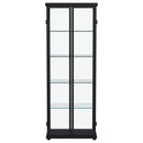 Aero 4-shelf Display Curio Cabinet with LED Lighting Black