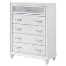Barzini 5-drawer Bedroom Chest White