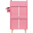 4 -Layer Salon Storage Cabinet,Beauty Barber Salon Styling Station Organizer Equipment,Hair Stylist Station Set with 2 Hair Dryer Holders,4 Drawers and Raised Table Legs