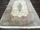 Persian Kerman Rug 6x9, Pastel Colors, Semi Open Field