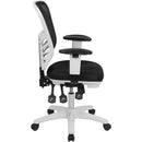 Black Mesh Executive Office Chair With Adjustable Arms