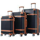 Hardshell Luggage Sets 3 Piece double spinner 8 wheels Suitcase with TSA Lock Lightweight 20"24"28"