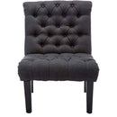 Gray Accent Chair With Wood Legs For Living Room Decor