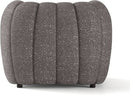 Charcoal Gray Vertical Channel Tufted 3 Piece Sofa Set