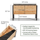 18" x 48" Raised Garden Bed - 30" TALL - Select Grade