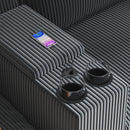 L-shaped 4-seater 105.5''*66.5'' corduroy sofa, large storage armrests with center console, USB charging, left and right seats can be switched, 2 packages of 130