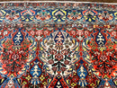 Large Persian Bakhtiari Rug 10x14, Rare Perisan Tribal Rug, Red Blue Ivory Multicolor, Hand Knotted, Semi Antique Carpet