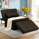 Ainfox 71 inch Dark Grey Convertible Sofa Bed Convertible Chair, Folding & No Installation Ottoman Bed with Adjustable Backrest, Sleeper Sofa