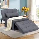 Ainfox 71 inch Dark Grey Convertible Sofa Bed Convertible Chair, Folding & No Installation Ottoman Bed with Adjustable Backrest, Sleeper Sofa