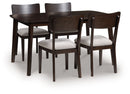 Shorbyn - Dining Room Table Set (Set of 5) - Merlot