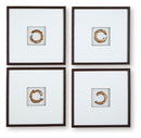 Dallbourne - Wall Art Set (Set of 4) - White / Gold Finish