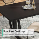 Black Modern Dining Table For Four To Six Rectangular