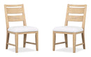 Somerset - Dining Side Chair With Upholstered Seat (Set of 2) - Butternut and Omari Natural