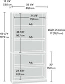 Five Shelf Bookcase Jamocha Wood With Adjustable Shelves