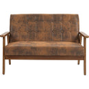 Mid-Century Modern Solid Loveseat Sofa Upholstered Microsuede Fabric Loveseat, 2-Seat Upholstered Loveseat Sofa Modern Couch