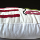 Merry and Bright Embroidered Christmas Themed Pillow