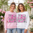 Breast Cancer Awareness Ribbon Sweatshirt, In October We Wear Pink Support Sweater