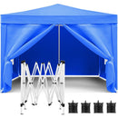 10'x10' Folding Canopy with 4 Removable Sidewalls Outdoor Event Shelter UPF 50+ Gazebo Portable Tents for Parties Beach Camping Wedding EZ Pop Up Canopy 4pcs Weight Bag + Carry Bag