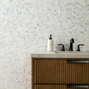 Arabescato Carrara Hexagon 11.1" x 11.5" Honed Marble Mesh-Mounted Mosaic Tile Hexagon- MSI Collection