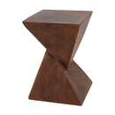 GEOMETRIC MGO SIDE TABLE,DARK BROWN COLOR