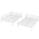 Metal Full over Full Bunk Bed for Teens and Adults,Space-Saving/Noise Reduced/No Box Spring Needed,White