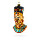 Egyptian Queen Nefertiti Glass Christmas Ornament