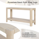 Mirod Modern Farmhouse Console Table,Elegant Minimalist Design with Premium Wood Veneer and Rounded Corners