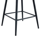 Modern Black PU Bar Chair Set - Rounded Backrest, Comfortable Design, Multiple Colors