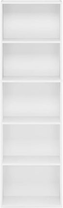 White 5 Tier Bookcase Storage Shelf For Living Room