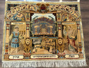 Judaica Pictorial Rug 3x4, Wall Hanging Persian Rug, Moses and Aaron, 12 Tribes, 10 Commandments
