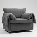 Oversized Swivel Armchair - Modern Swivel Accent Chair & Single Sofa Lounge,Comfortable Seating for Living Room & Bedroom