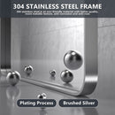 Brushed Silver Wall Mounted Bathroom Mirror 30x40 Inches