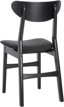 Home Lucca Retro Black Cushion Dining Chair Set Of 2 Wood