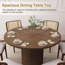 47 Inch Walnut Round Dining Table Farmhouse Kitchen
