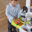 Durable Plastic Kids Kitchen Playset Bright Lights
