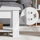 Lift Top Coffee Table With Hidden Compartment And White Finish