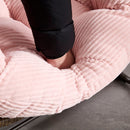 Outdoor Rattan Rocking Chair,Padded Cushion Rocker Recliner Chair Outdoor for Front Porch, Living Room, Patio, Garden, 
Pink