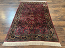 Persian Sarouk Rug 3x5, Antique Persian Carpet