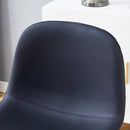 Modern Black PU Bar Chair Set - Rounded Backrest, Comfortable Design, Multiple Colors