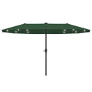 Ainfox 13ft Large Patio Umbrella with Solar Lights, Outdoor Double-Sided Rectangle Market Heavy Duty Umbrellas without Base