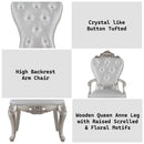 Gorsedd - Arm Chair (Set of 2) - Cream Fabric & Golden Ivory
