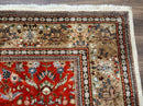 Persian Tabriz Rug 6x10, Burnt Orange and Tan, Animal Pictorials, Deer, Floral, Taba Tabae Carpet