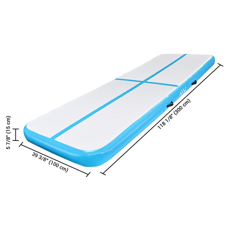 Yescom 10ft Air Tumble Track Gymnastics Mat with Pump