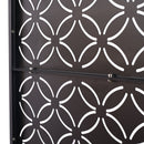 Outdoor & Indoor Privacy Screen Metal Privacy Screen 76' H×48' W, Freestanding Decorative Privacy Screen for Deck Balcony Patio, Privacy Fence Panels for Outside Lawn Garden PS107 BLACK