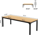 78.7 Inch Extra Long Dual Workstation Desk For Two