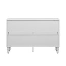 U-Can 47.2'' Modern TV Stand, Entertainment Center Media Console with 2 Spacious Storage Space, Solid Wood Legs and Anti-tip Device For Living room, Up to 43''