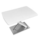 5-Piece Dining Table and Chair Set, Including 4 Beige Chairs and a Retractable Dining Table in White, Suitable For 4 to 6 People's Dining Tables, Suitable for Kitchens and Living Rooms